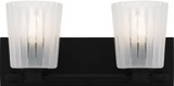 Quoizel RAY8616MBK Gray Modern Matte Black 2-Light Lighting For Bathroom