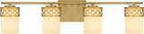 Quoizel TEN8632AB Tenley Contemporary Aged Brass 4-Light Bathroom Lighting Fixture