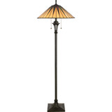Quoizel TF9397VB Gotham Tiffany Floor Lamp in Vintage Bronze