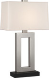 Robert Abbey 104XAS Doughnut Contemporary Antique Silver Table Top Lamp