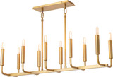 Robert Abbey 1409 Mavisten Edition Carbonia Modern Mavisten Brass Duex Kitchen Island Light