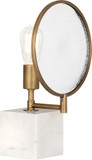 Robert Abbey 1526 Fineas Contemporary Alabaster Stone and Aged Brass Accent Light