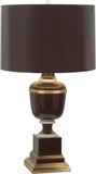 Robert Abbey 2506 Annika Chocolate Lacquered Paint with Natural Brass and Ivory 24" Table Lamp