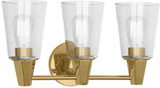 Robert Abbey 256C Wheatley Modern Brass 3-Light Bathroom Lighting Sconce