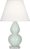 Robert Abbey A788X Double Gourd Celadon Glazed Ceramic with Lucite 22" Table Lamp Lighting