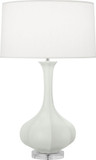 Robert Abbey MCL96 Pike Contemporary Matte Celadon Glazed Ceramic With Lucite Base Table Lamp Lighting