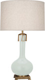Robert Abbey MCL92 Athena Modern Matte Celadon Glazed Ceramic With Aged Brass Table Lamp