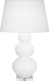 Robert Abbey MDY43 Triple Gourd Modern Lily Glazed Ceramic Side Table Lamp