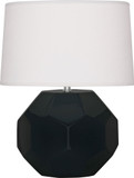 Robert Abbey OS02 Franklin Modern Obsidian Glazed Ceramic Table Lamp