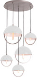 Robert Abbey P589WHT Mavisten Edition Copernica Modern Pewter Multi Pendant Lamp