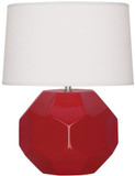 Robert Abbey RR01 Franklin Ruby Red Glazed Ceramic 13" Table Light