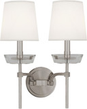 Robert Abbey S609C Cristallo Polished Nickel w/ Clear Crystal Wall Light Sconce
