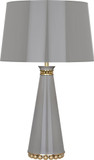 Robert Abbey ST44 Pearl Smoky Taupe Lacquered Paint with Brass 29" Table Lamp