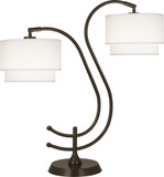 Robert Abbey Z587 Charlee Contemporary Dark Bronze Table Top Lamp