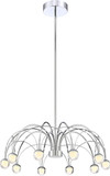 SDQ Lighting CH31310CH Contemporary Chrome / Acrylic LED Lighting Chandelier