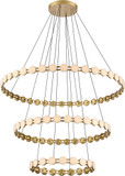 SDQ Lighting PD30801BG Modern Paint Gold / Opal Acrylic LED Lighting Chandelier
