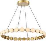 SDQ Lighting PD30832BG Modern Paint Gold / Opal Acrylic LED Chandelier Lighting