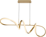 SDQ Lighting PD35060BG Contemporary Brushed Gold LED Kitchen Island Light