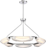 SDQ Lighting PD36033CH Contemporary Chrome LED Ceiling Chandelier