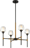SDQ Lighting PD37304UBVB Contemporary Urban Bronze / Aged Brass Chandelier Lighting