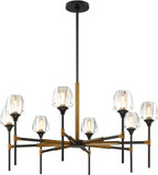 SDQ Lighting PD37308UBVB Contemporary Urban Bronze / Aged Brass Ceiling Chandelier