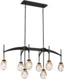 SDQ Lighting PD37408UBBG Contemporary Urban Bronze / Brushed Gold Kitchen Island Lighting