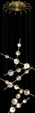 SDQ Lighting PD39926BG Modern Brushed Gold LED Multi Hanging Light