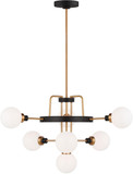 Generation Lighting Lighting 3001007-848 Rowan Modern Satin Brass Chandelier Light