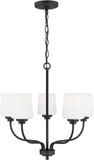 Generation Lighting 3102805-112 Windom Midnight Black 18" Mini Ceiling Chandelier