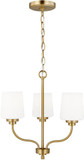 Generation Lighting 3102803-848 Windom Satin Brass 18" Mini Chandelier Lamp