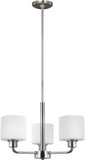 Generation Lighting 3128803-962 Canfield Contemporary Brushed Nickel Mini Chandelier Light