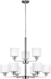 Generation Lighting 3128809-962 Canfield Modern Brushed Nickel Chandelier Lighting