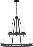 Generation Lighting 3130709EN3-112 Kemal Midnight Black LED Lighting Chandelier