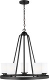 Generation Lighting 3130705EN3-112 Kemal Midnight Black LED Chandelier Light