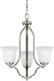 Generation Lighting 3139003-962 Emmons Modern Brushed Nickel Mini Chandelier Light