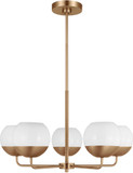 Visual Comfort Studio 3168105-848 Alvin Modern Satin Brass 26" Chandelier Lamp