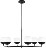 Visual Comfort Studio 3168106EN3-112 Alvin Modern Midnight Black 38" Ceiling Chandelier
