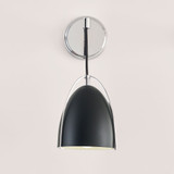 Visual Comfort Studio 4151701-05 Norman Contemporary Chrome / Midnight Black Lamp Sconce