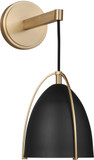 Visual Comfort Studio 4151701EN3-848 Norman Contemporary Satin Brass / Midnight Black LED Light Sconce
