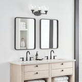 Generation Lighting 4414503-112 Belton Modern Midnight Black 3-Light Bathroom Sconce