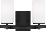 Generation Lighting Lighting 4424602-112 Alturas Midnight Black 2-Light Bath Lighting Fixture