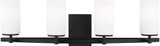 Generation Lighting Lighting 4424604-112 Alturas Midnight Black 4-Light Bath Wall Sconce
