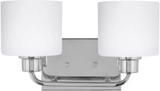 Generation Lighting 4428802-05 Canfield Chrome 2-Light Bathroom Light Fixture