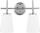 Generation Lighting 4440402-05 Driscoll Modern Chrome 2-Light Bathroom Lighting