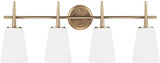 Generation Lighting 4440404EN3-848 Driscoll Modern Satin Brass LED 4-Light Bathroom Vanity Light Fixture