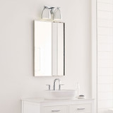 Visual Comfort Studio 4451802-05 Norman Modern Chrome / Matte White 2-Light Vanity Light