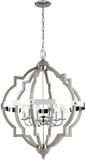 Generation Lighting 5124906-872 Socorro Modern Washed Pine / Chrome 25" Pendant Lamp