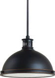 Generation Lighting 65086-715 Pratt Street Metal Modern Autumn Bronze 13" Hanging Lamp