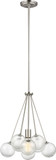 Visual Comfort Studio 6514301-962 Bronzeville Modern Brushed Nickel Mini Chandelier Lamp