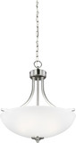 Generation Lighting 6616503-962 Geary Modern Brushed Nickel 19" Hanging Lamp